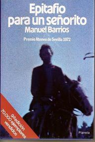 Libro: Epitafio para un señorito - Barrios, Manuel