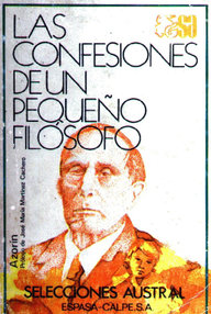 Libro: Las confesiones de un pequeño filósofo - Azorín